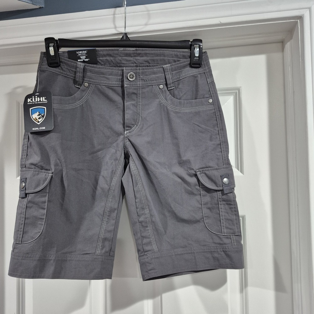 Kuhl Splash Shorts Womens 6 Shadow Kurve Cargo 11" Hiking Vintage Patina Dye